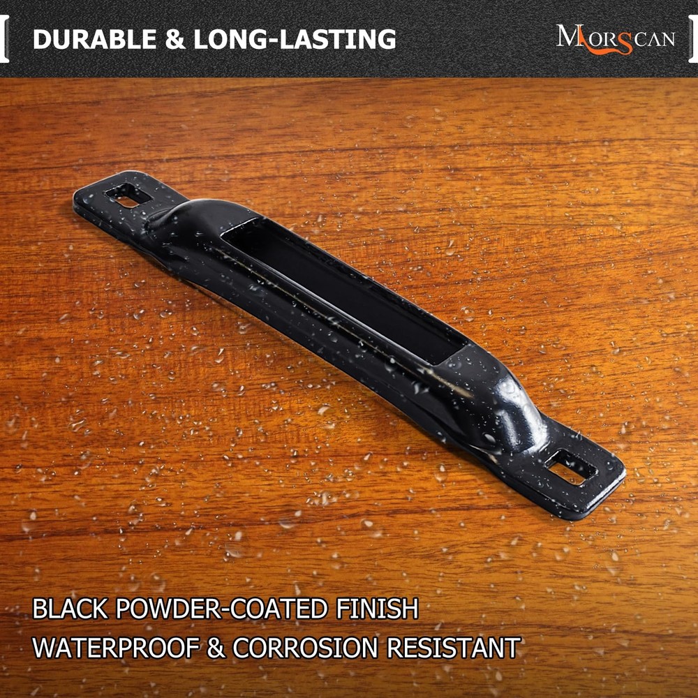MorScan 10 Pack E-Track Tie Down Slots, Black 10 Single 10x Slots