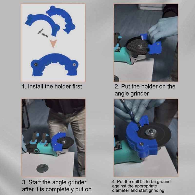 Comfortable Grip Blue Drill Assistant Drill Bit Grinder For Renovation Projects