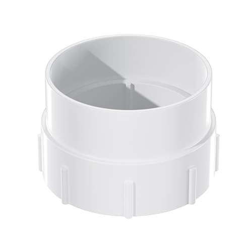 " PVC Sewer Cleanout Adapter with Plug Pipe Fitting, PVC DWV Flush Sewer 4