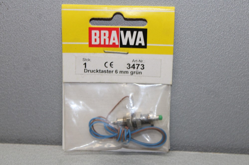 BRAWA 3473 H0 Scale Green Button Switch Conf. Orig.