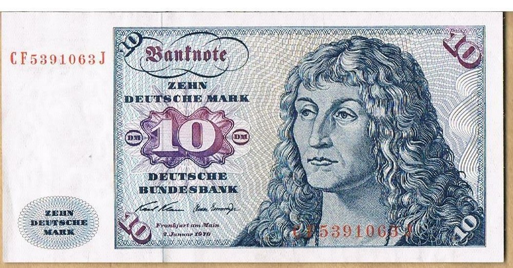 GERMANY BANKNOTE 10 P31a 1970 GEF