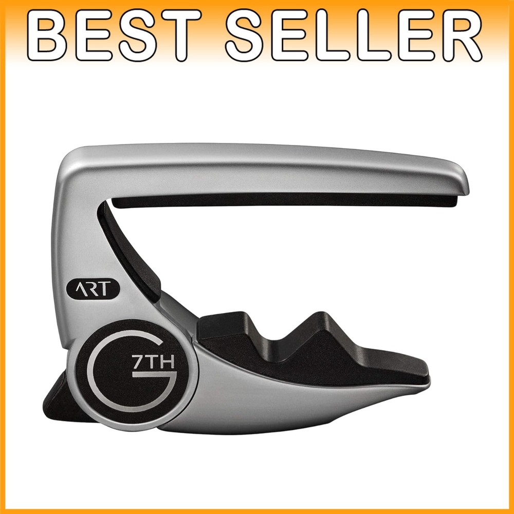 Versatile Silver Guitar Capo - Adaptive Radius Technology