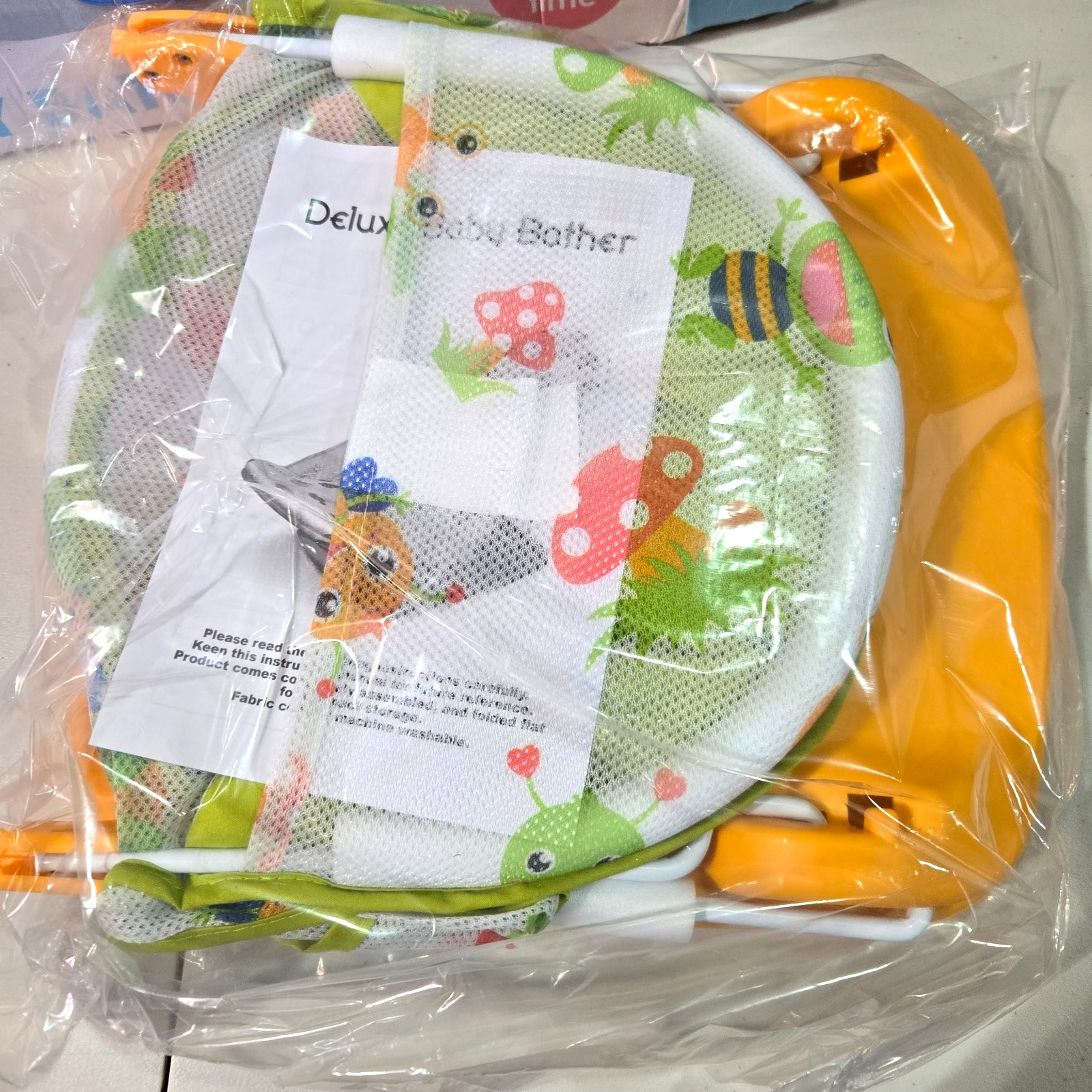 Folding Bath Sling with 3 Position Recline Deluxe Baby Bather - Green NIB