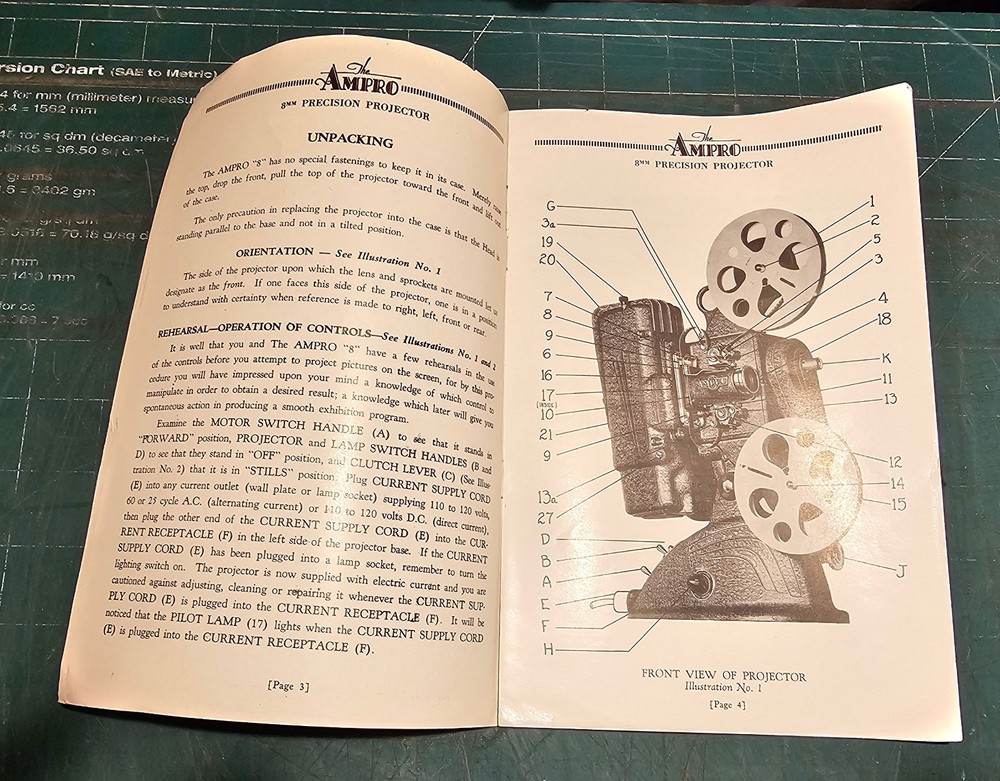 AMPRO How to Operate and Care for 8mm Precision Projector