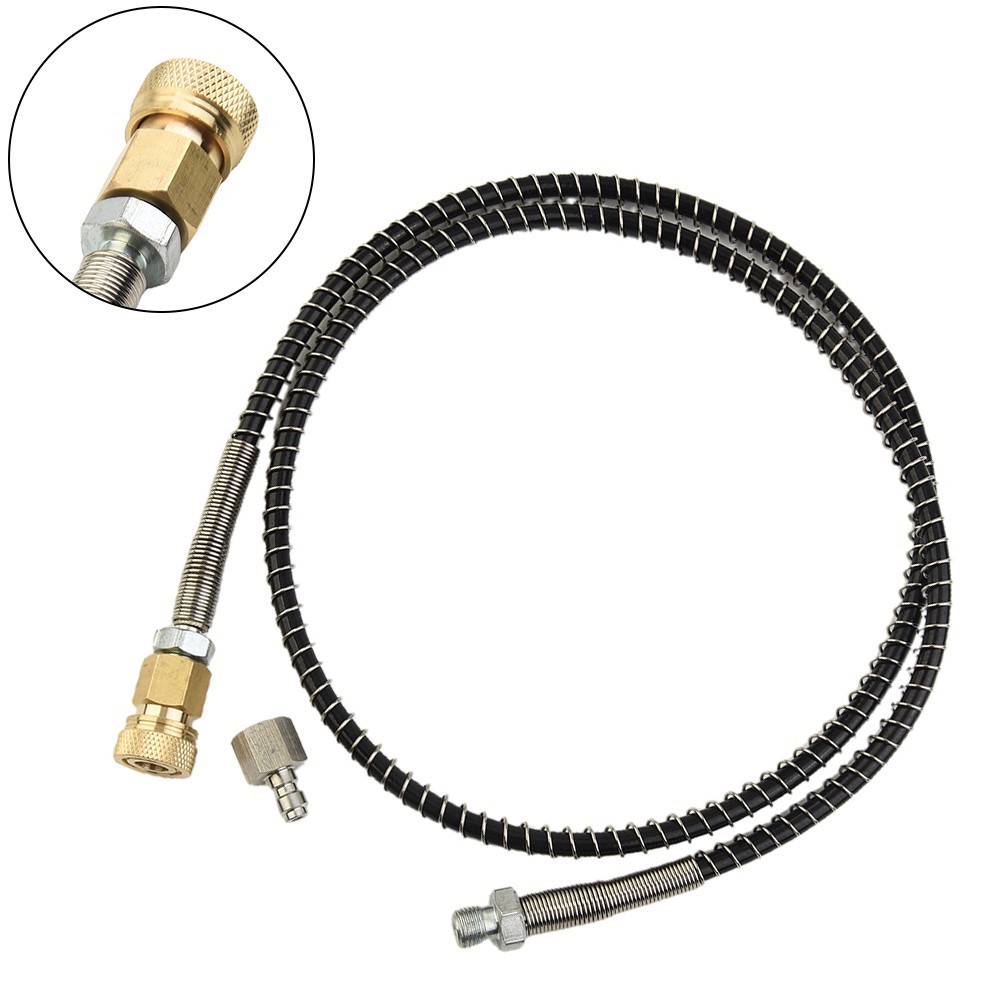 Braided Hose for 4500PSI For HPA SCUBA PCP Tank Fill with Quick Release Black
