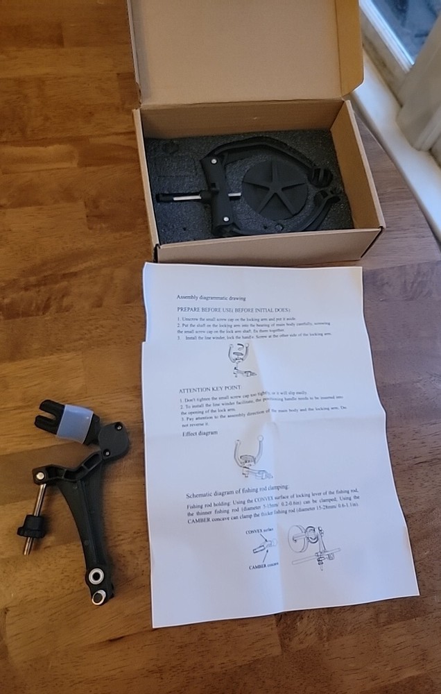 Fishing Line Winder. Black