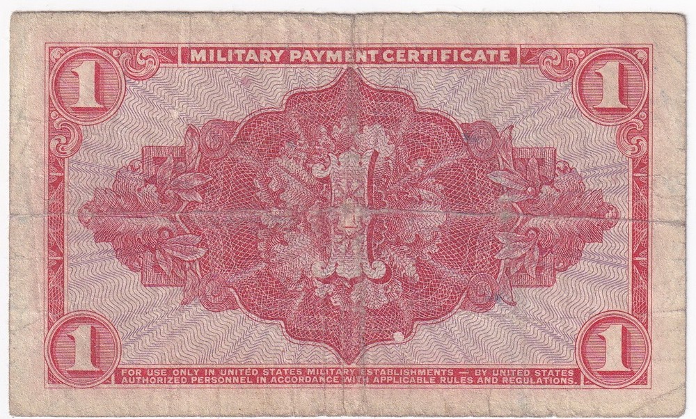 US Military Payment Certificate Series 591 one Dollar. Nice note