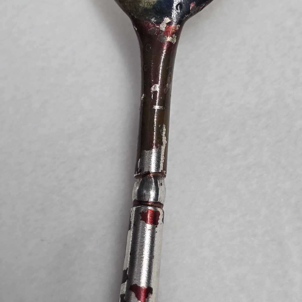 Antique Polychrome Russian Silver Small Spoon