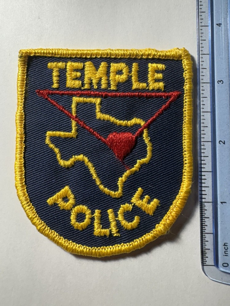 Temple Texas Police Patch ~ Obsolete