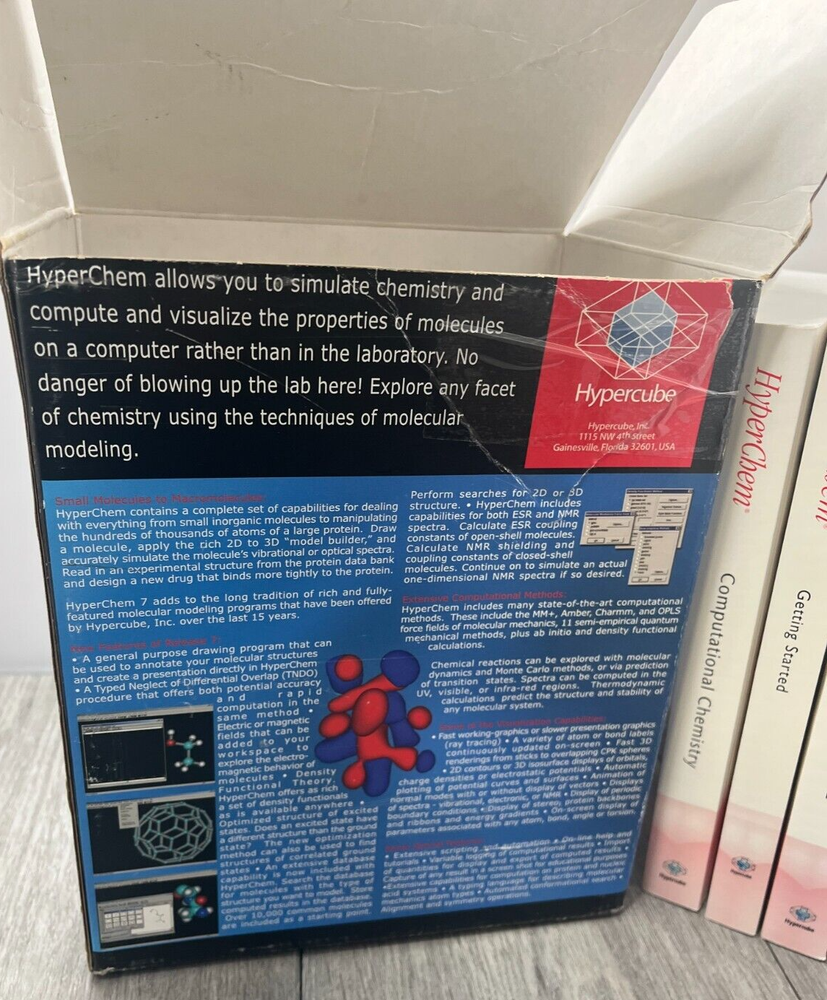 HyperChem Release 8.0, Tools For Molecular Modeling Boxed Set (NO DISKS)