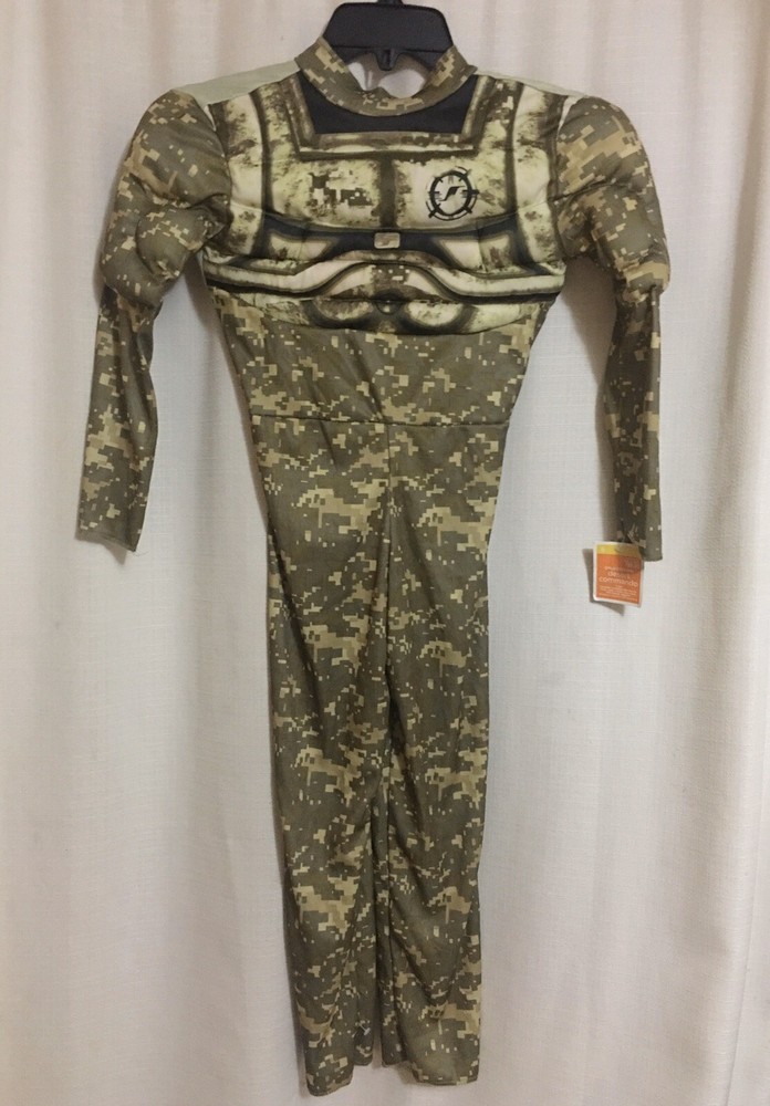 Boy Costume Desert Commando Operation Rapid Strike Size Small Jumpsuit Only Camo