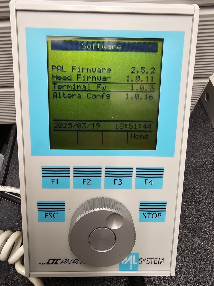 Handheld Remote Controller for CTC Analytics PAL Autosampler System, ver 1.0.8