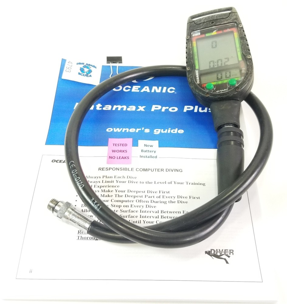 Oceanic Datamax Pro Plus SCUBA Dive Air Integrated Dive Computer Nitrox #4556