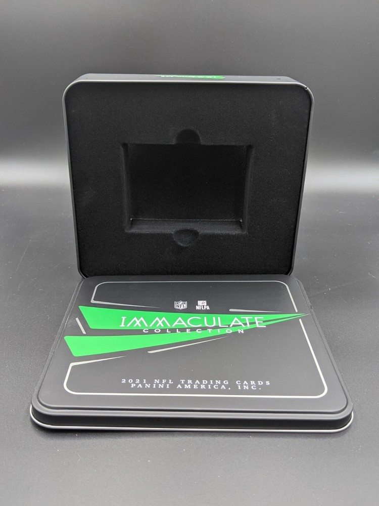 EMPTY 2021 IMMACULATE FOOTBALL TIN WITH PADDING AND SLEEVE