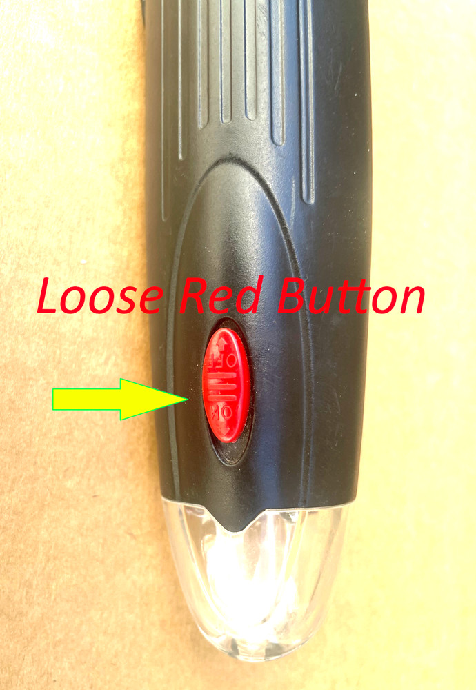 Black Red 9" LED Lighted Battery Operated Screwdriver with 6 Assorted Bits