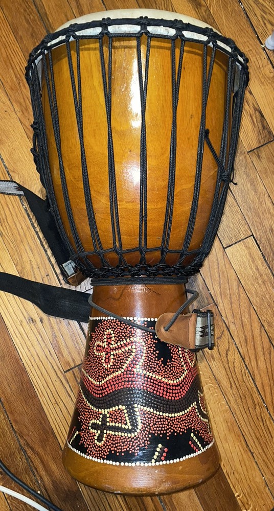 11” TOCA DJEMBE DRUM FREESTYLE LIGHTWEIGHT With Strap Lizard Design