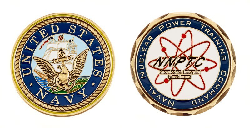 NAVY NAVAL NUCLEAR POWER TRAINING COMMAND NNPTC DNR 1.75"  CHALLENGE COIN