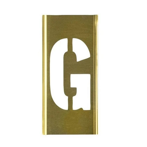 CH Hanson 10011G - Stencil Sort-2" Brass Gothic G