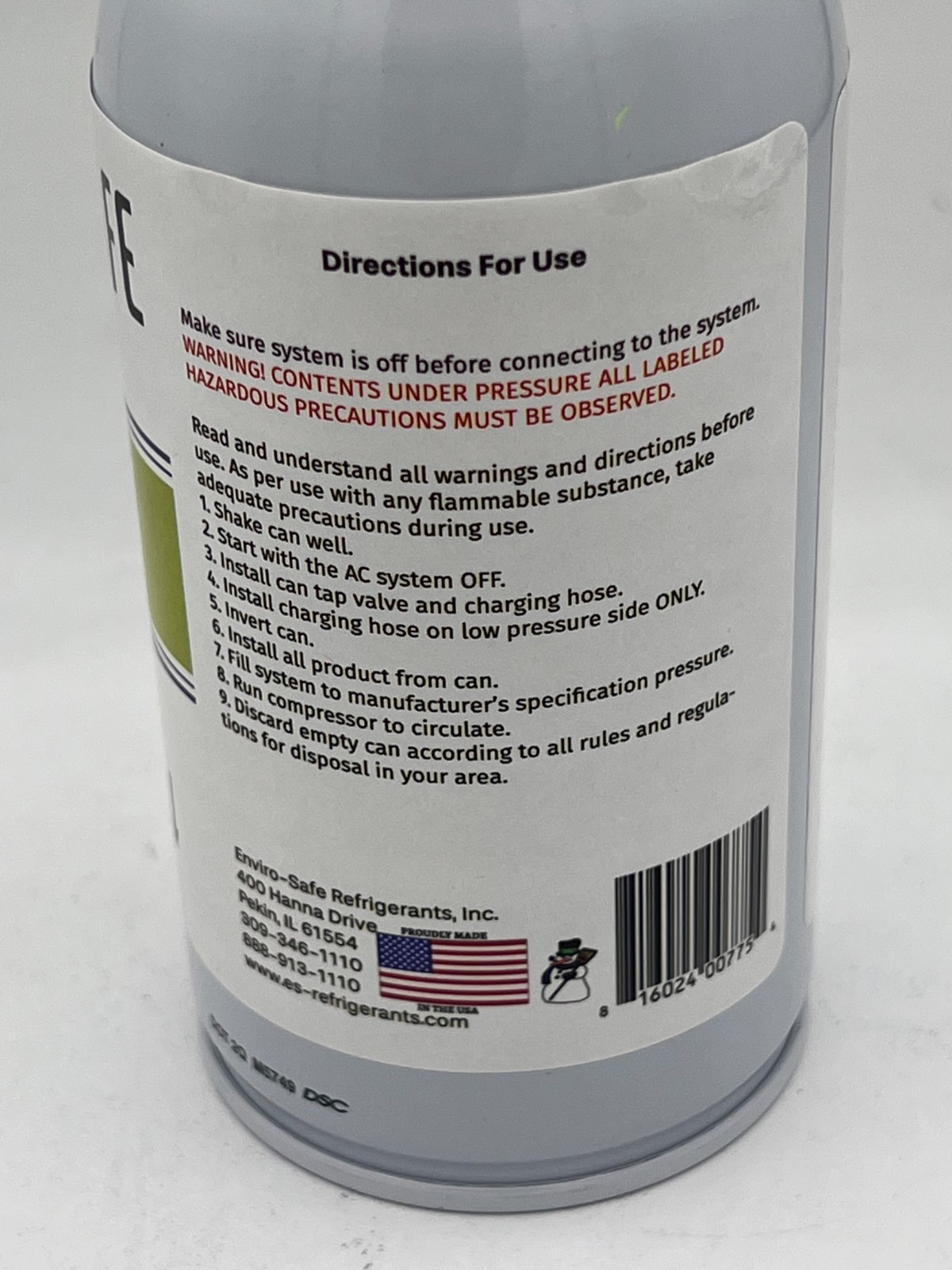 Enviro-Safe R1234YF Dye Charge For 1234yf, case of 5 4 oz cans.