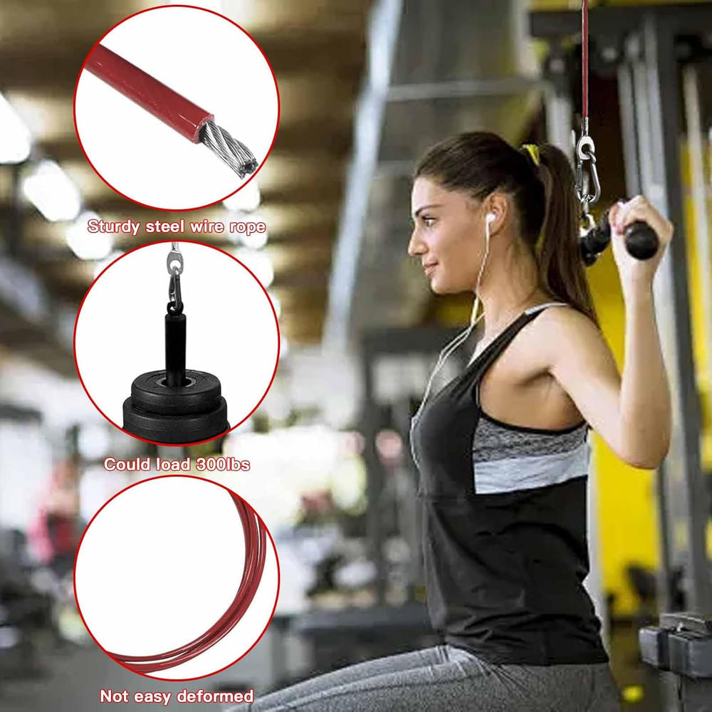 Replacement Cables for Home Gym, Fitness Pulley Cable, Weight Machine Replace...