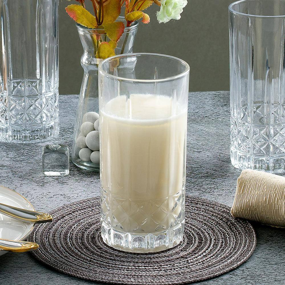 12 Oz. Textured Highball Drinking Glass (Set of 6)