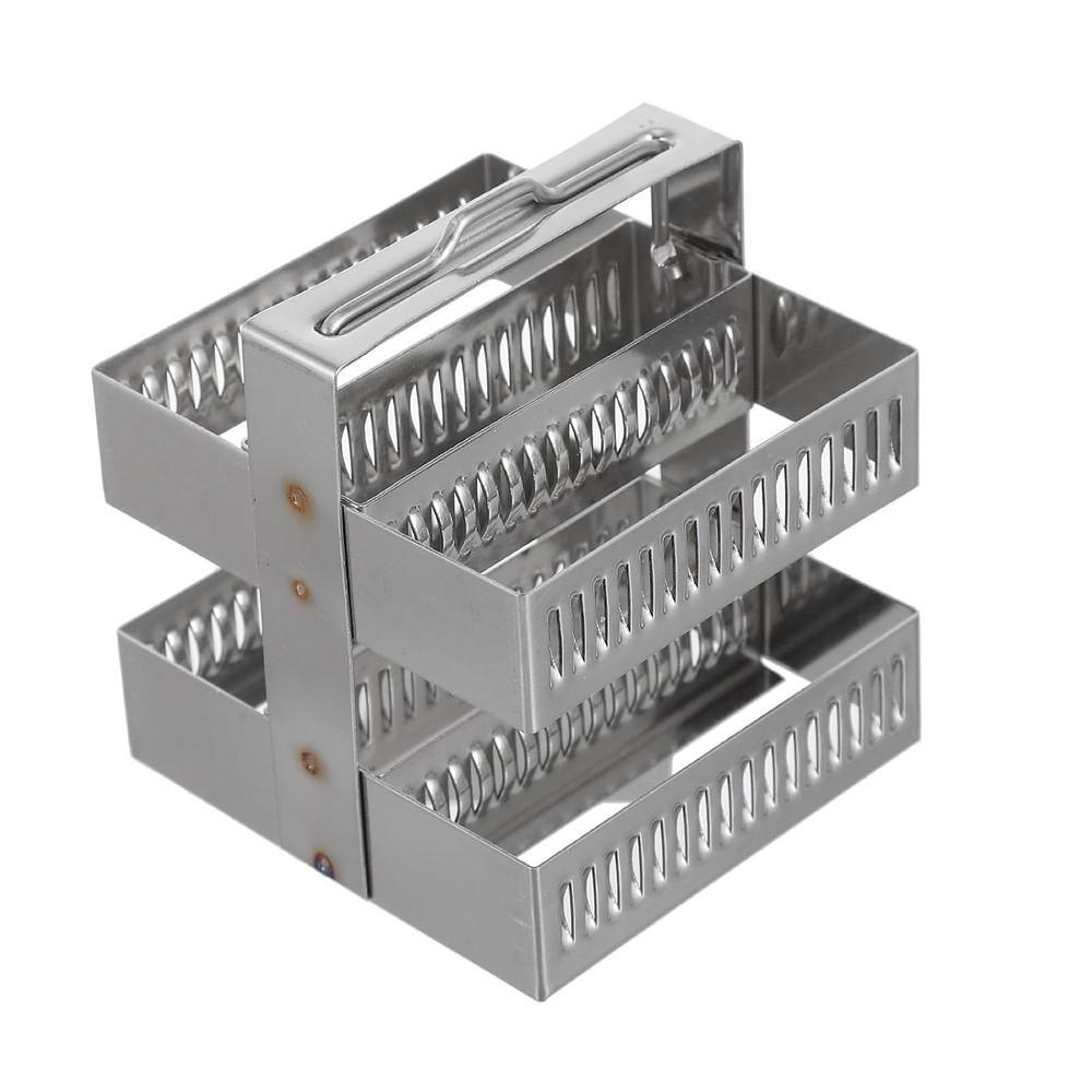 Microscope Slides Rack 30 Positions, Stainless Steel Microscope Slide Holder - R