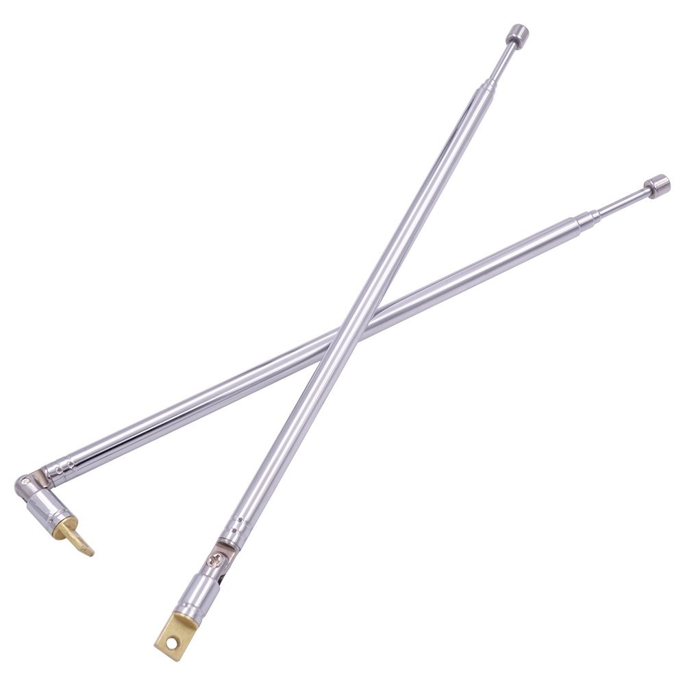 FM Radio Antenna, 2-Pack Telescopic AM Antenna Replacement Silver