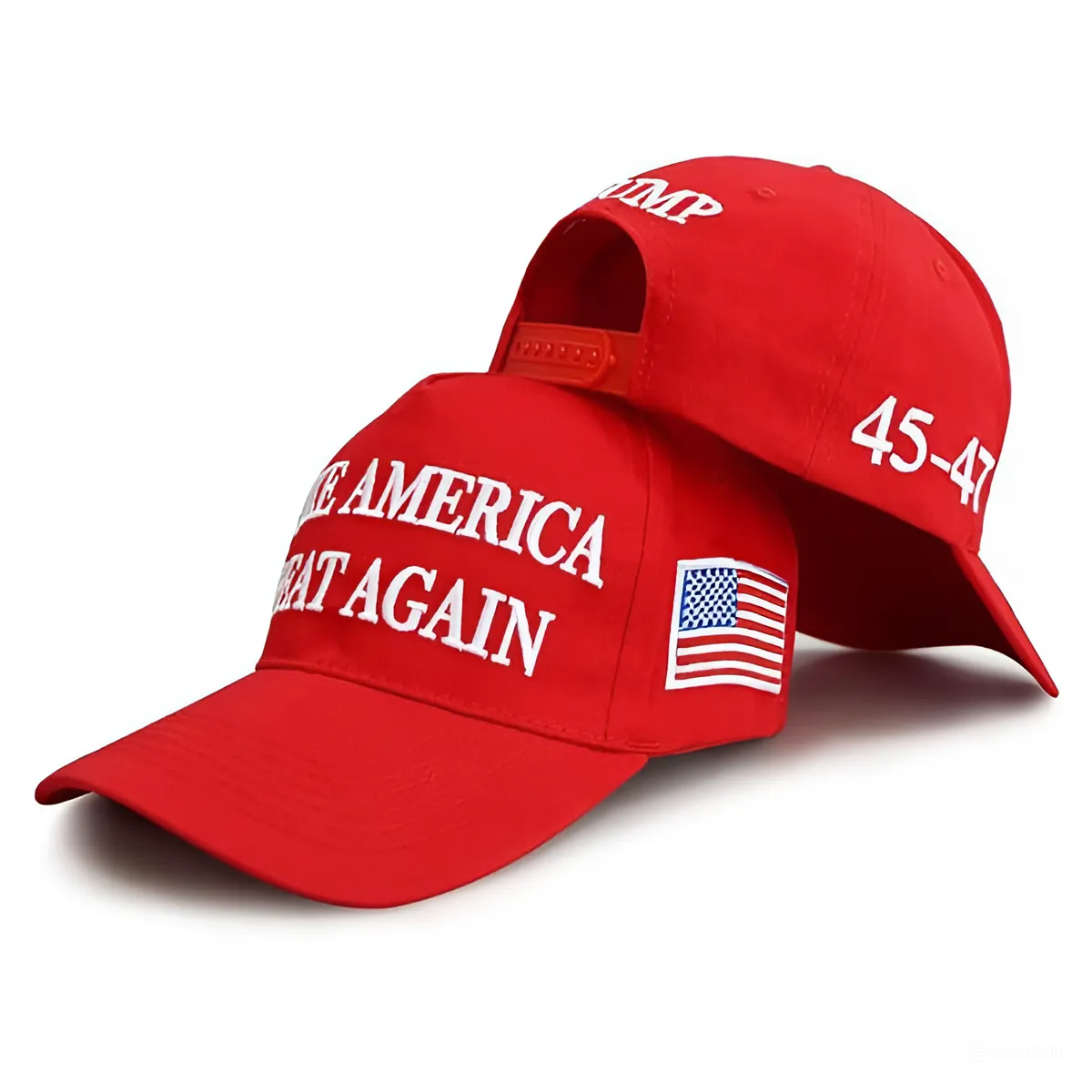 Baseball Cap for Trump 2024 45-47 MAGA Hat Make America Great Again with US Flag