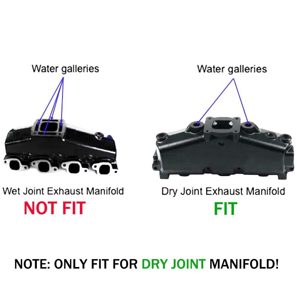 Exhaust Manifold Dry Joint For MerCruiser Marine 2002 And Newer 5.0 5.7 6.2 V8