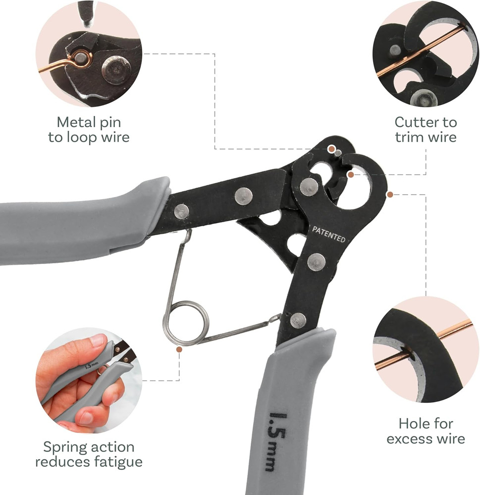 The Beadsmith Original One Step Looper – Create and Trim Consistent 1.5 Mm Loops