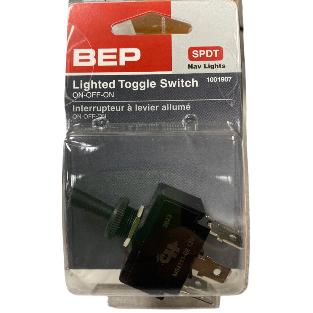 BEP SPDT Lighted Toggle Switch - ON/OFF/ON