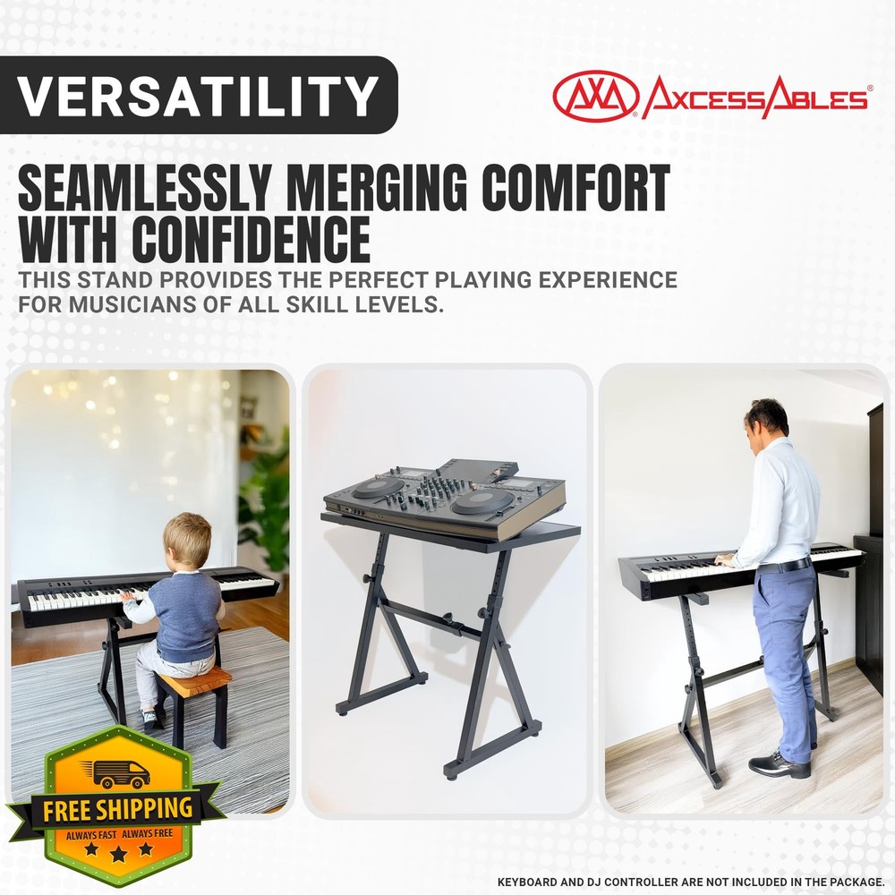 AxcessAbles Keyboard Stand DJ Controller Desk 36"