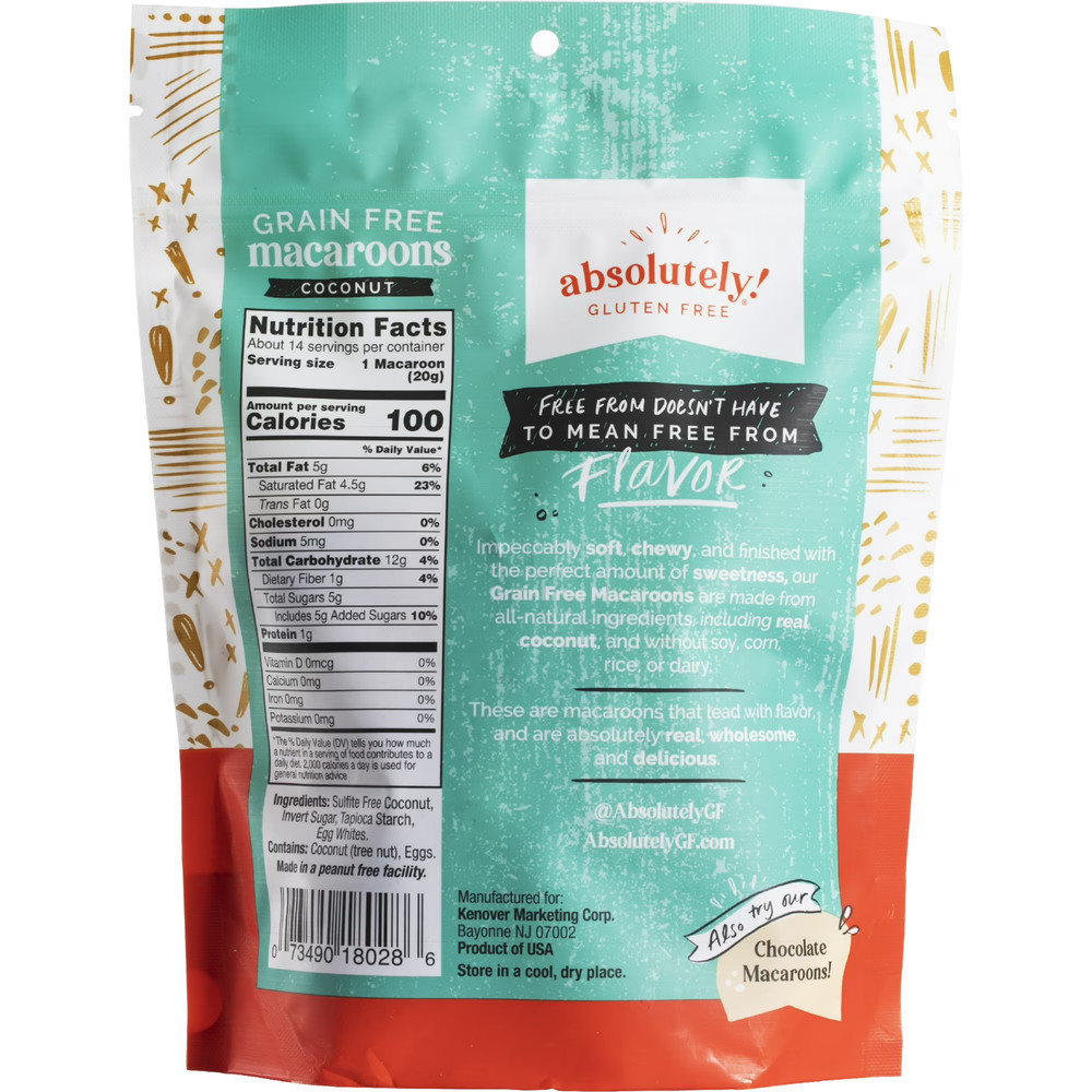 (2 pack) Absolutely Gluten Free Coconut Macaroon Cookies, 10oz...