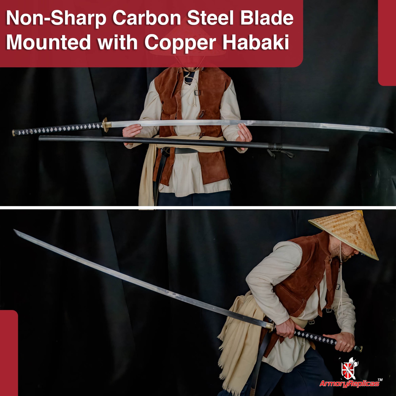 78" Giant Japanese Nodachi Sword: 57" Carbon Steel Full Tang Blade Greatsword