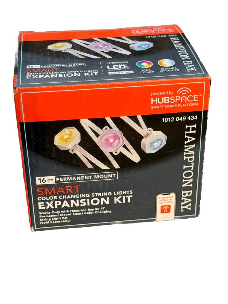 Hampton Bay 10-LED 16.4' Plug-in Mini Integrated LED String Light Expansion Set