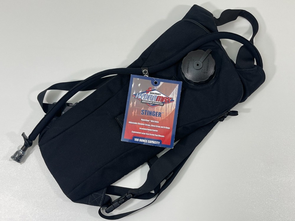 Skilcraft Hydramax Stinger Hydration Backpack Camelback Pak Black NWT w/ Bladder