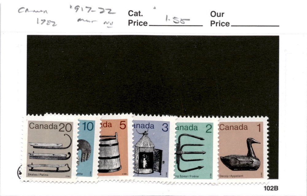Canada, Postage Stamp, #917-922 Mint NH, 1982 (AD)