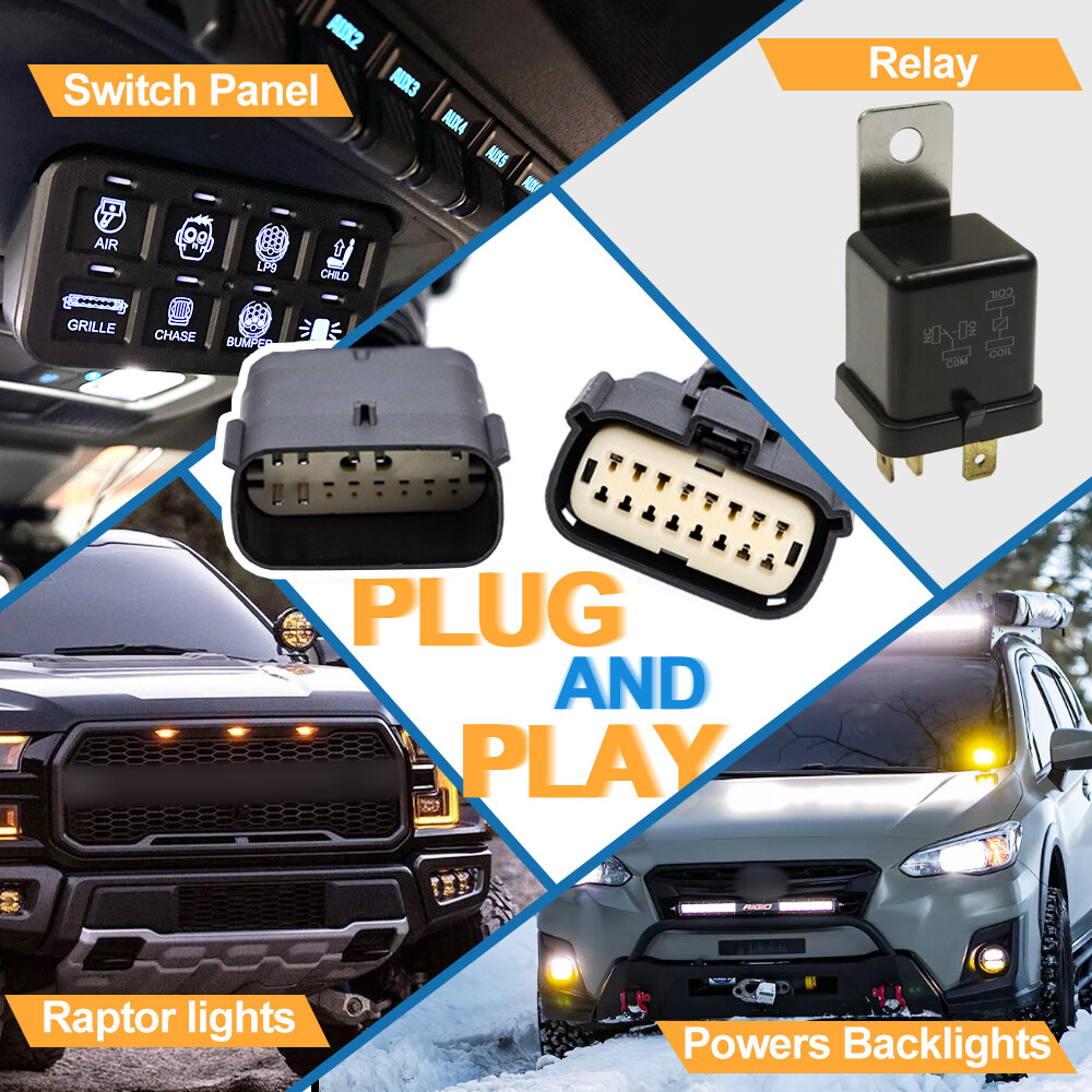 Parking Light Adapter Harness for LED Headlight Compatible with 2019+ Ram 1500