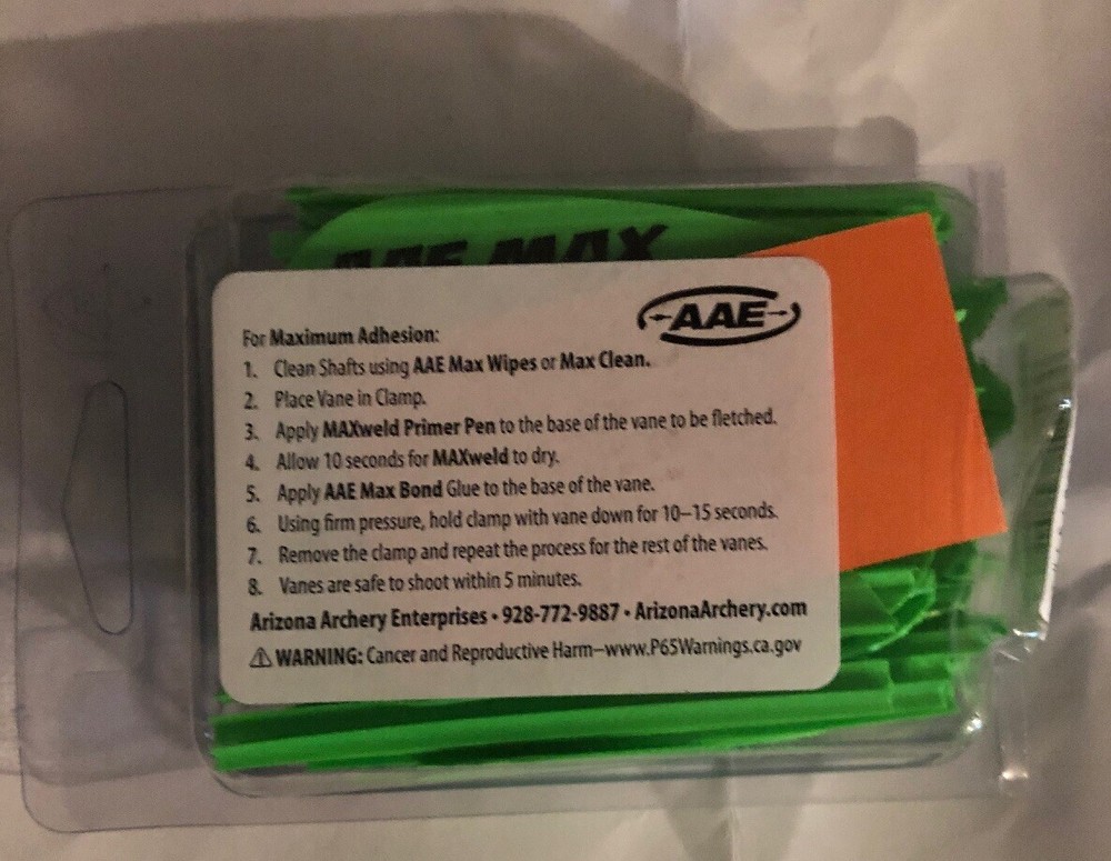 AAE Max Stealth Vane 2.6” Flo Green 100 pk.
