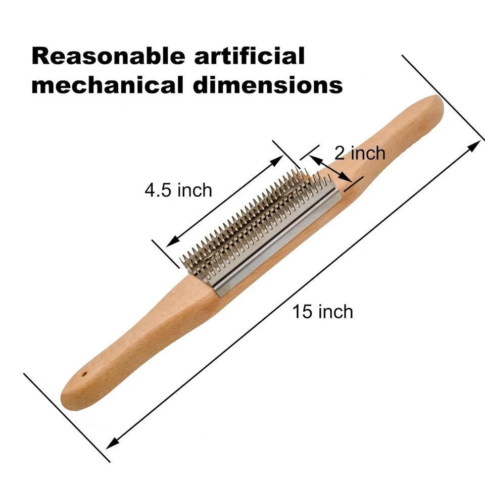 Buffer Wheel Rake, Polishing Tool with Stainless Steel Rake Teeth Head and...