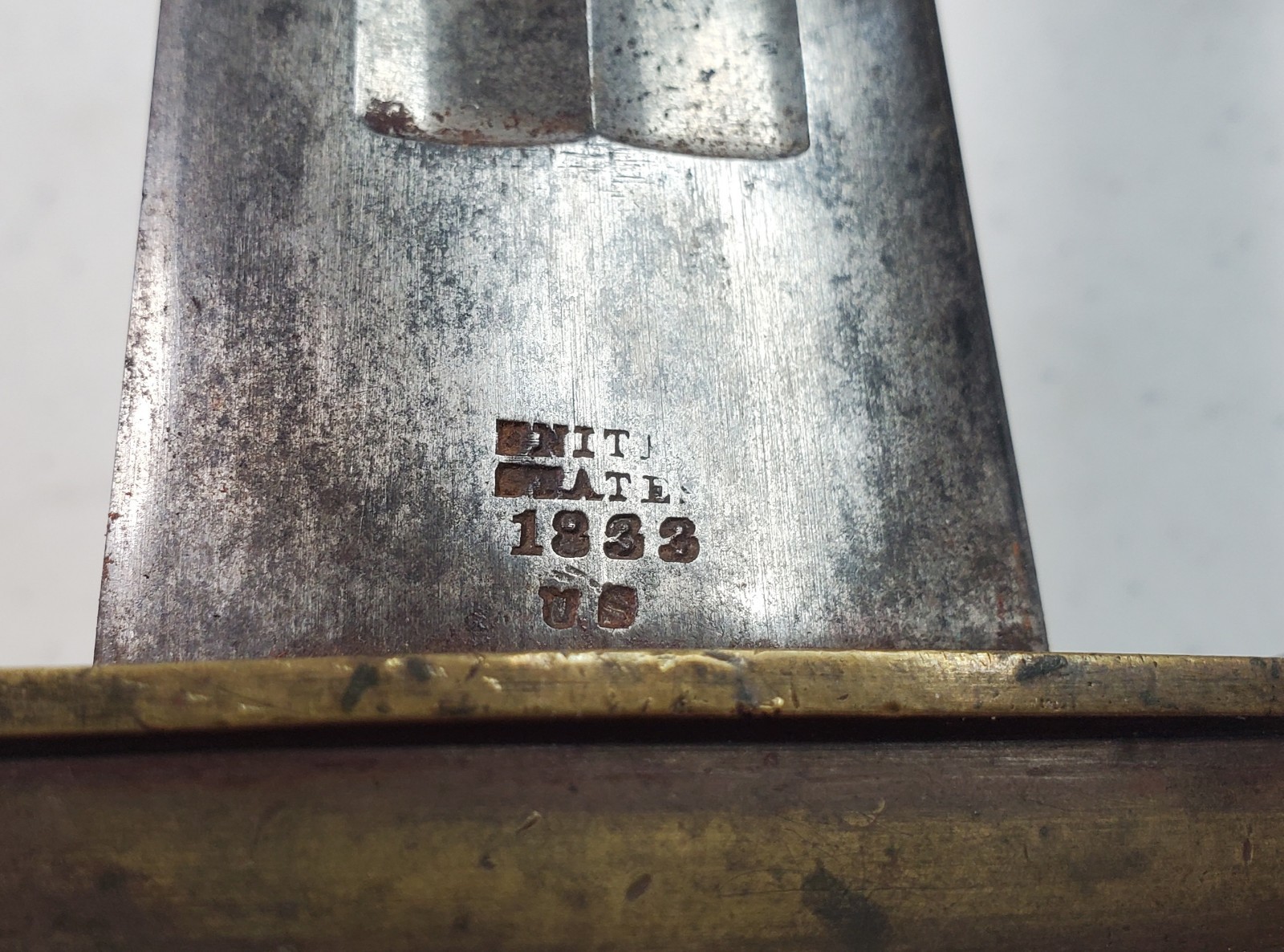 M1832 Foot Artillery Sword -- Dated 1833 -- Samuel Huse, Newburyport -- RARE