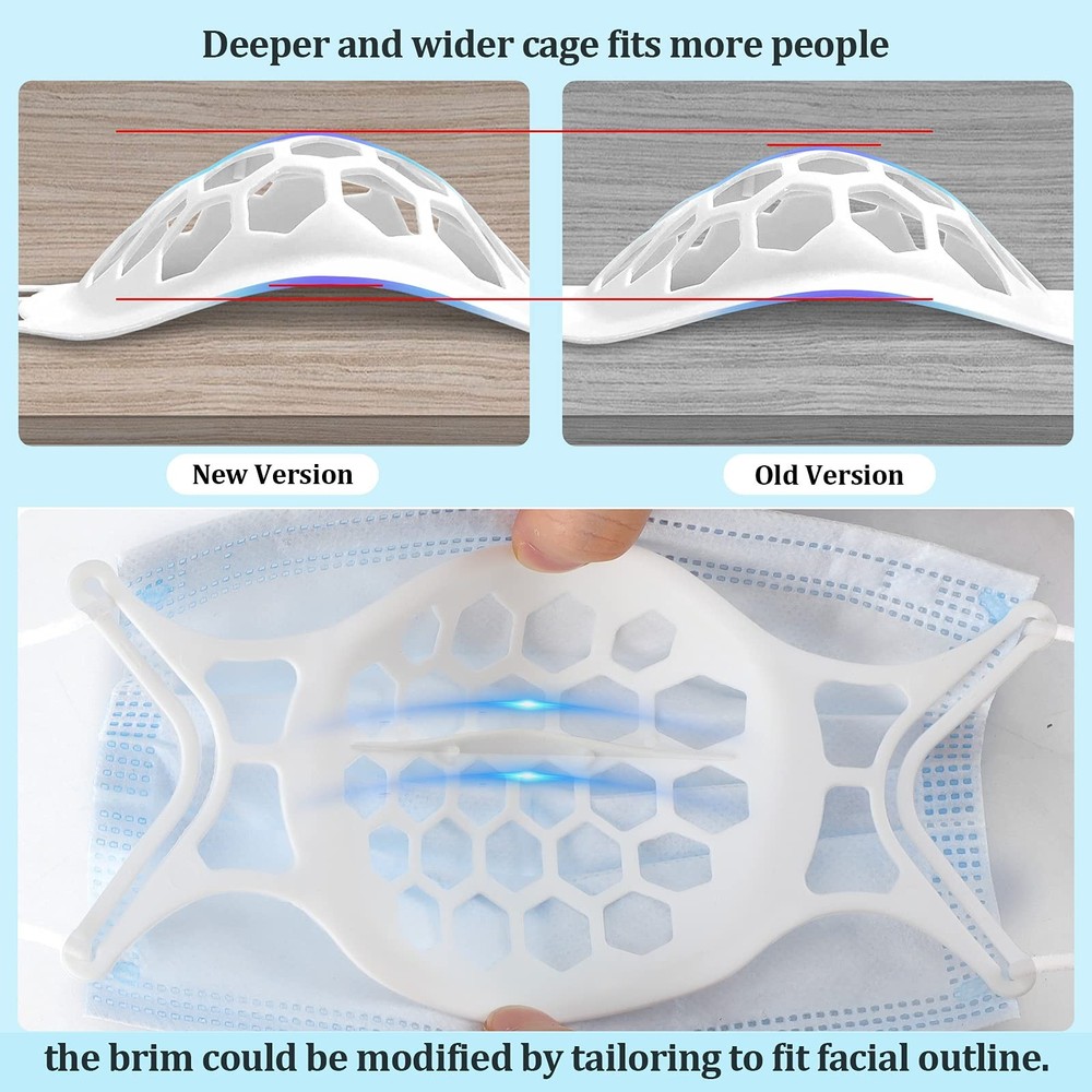 3D Face Mask Bracket Guards for Under Spacers More Breathing...