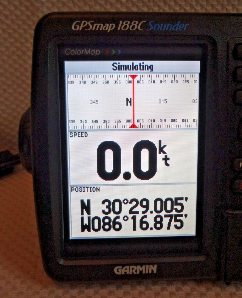 GARMIN GPSMAP 188C SOUNDER CHART PLOTTER FISHFINDER GPS w/ MANUALS KNOBS COVER