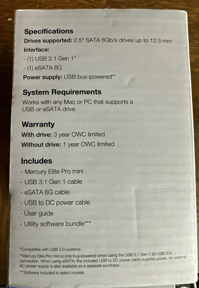 OWC Mercury Elite Pro Mini 2TB
