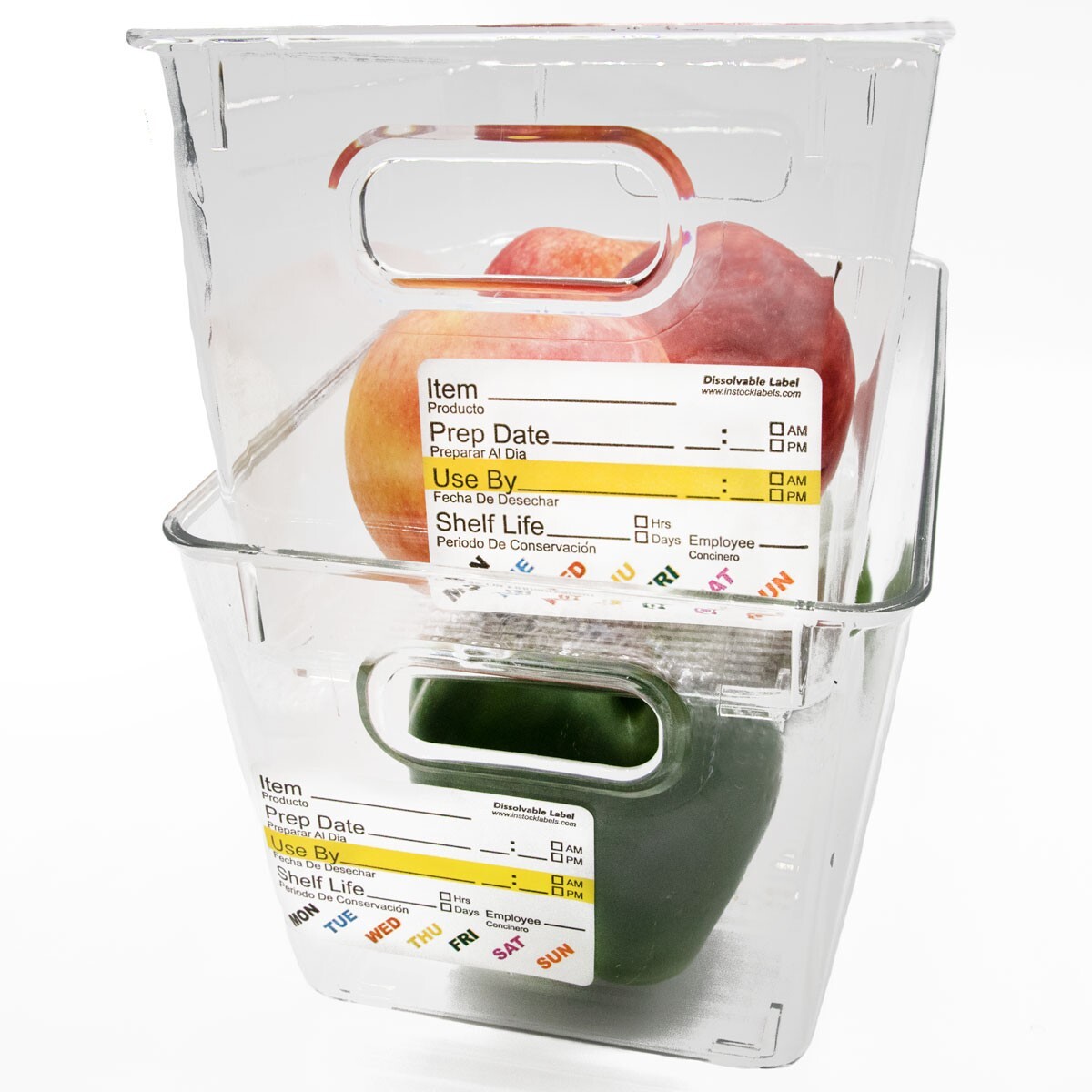 Dissolvable Food Rotation Prep Labels | 2 x 3" Inch | 500 Pack