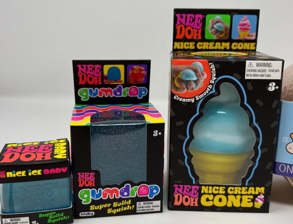 Blue Needoh And Dumpling Bundle - Jelly Squish, Nice Cream, Gumdrop, Nice Cube