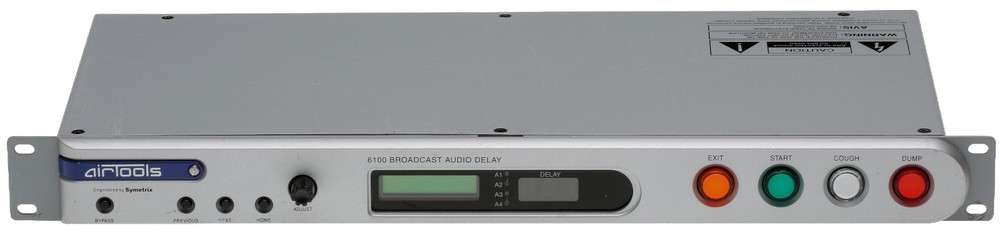 Symetrix Airtools 6100 Broadcast Profanity Delay AES Digital Audio DUMP Button