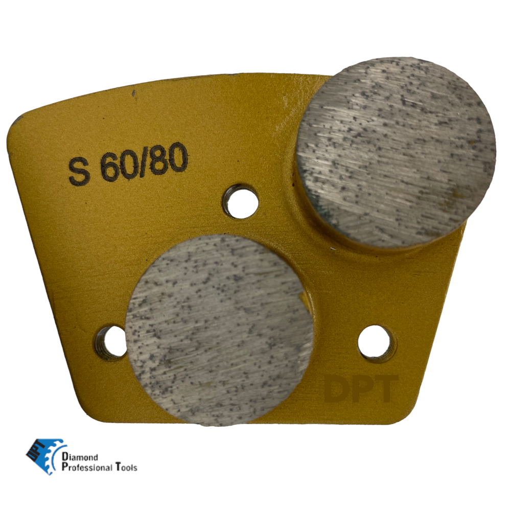 3 Pack Bolt - on Grinder Discs Pads Soft Bond for Hard Concrete Surface 60 Grit