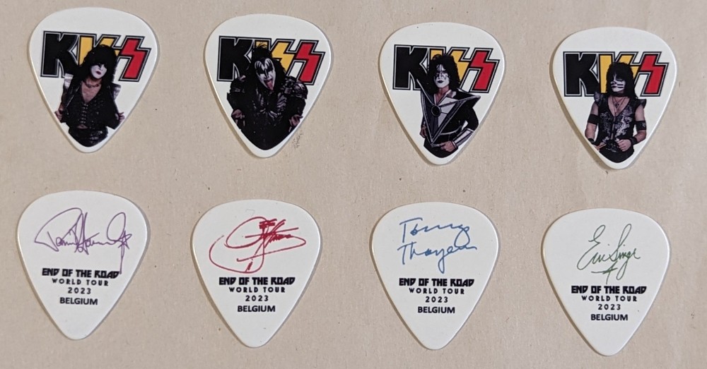 KISS 2023 End of the Road BELGIUM Flag Guitar Picks