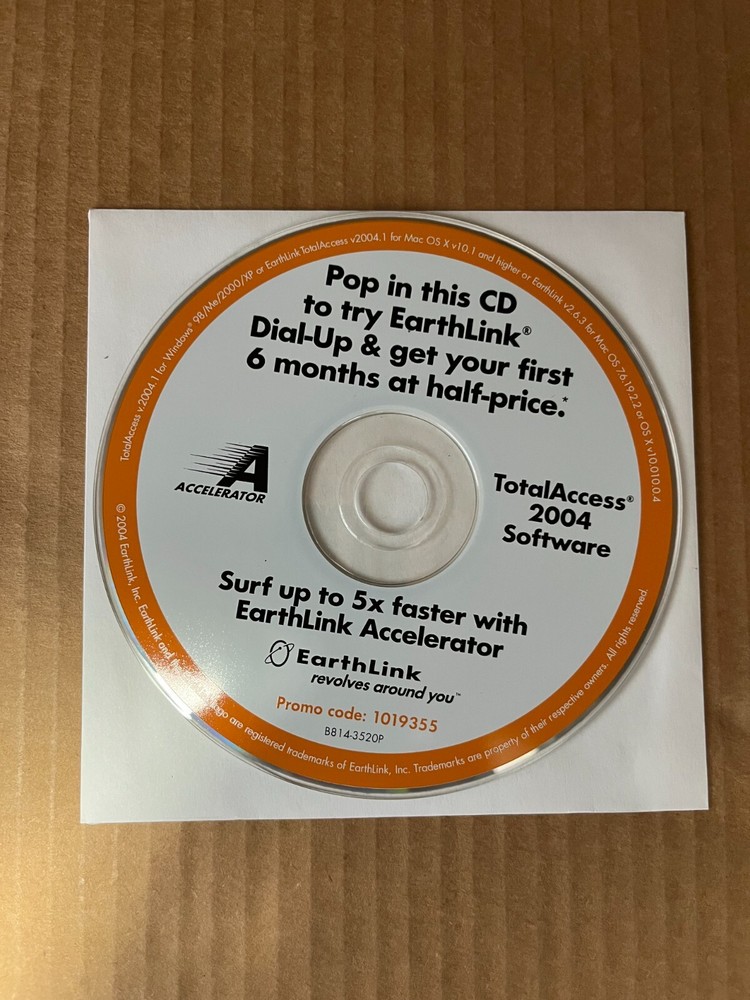 Vintage EarthLink CD-ROM, 2004